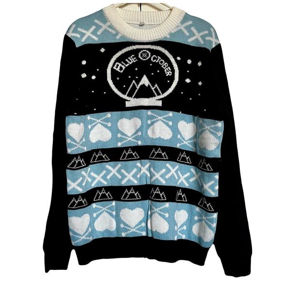 Blue October Band Shirt Ugly Christmas Sweater Hard To Find Shirt Size Medium - Picture 1 of 5